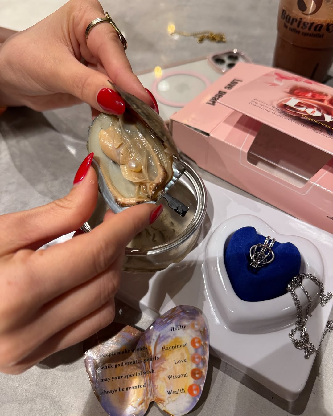 💎قلادة اللؤلؤة الطبيعية