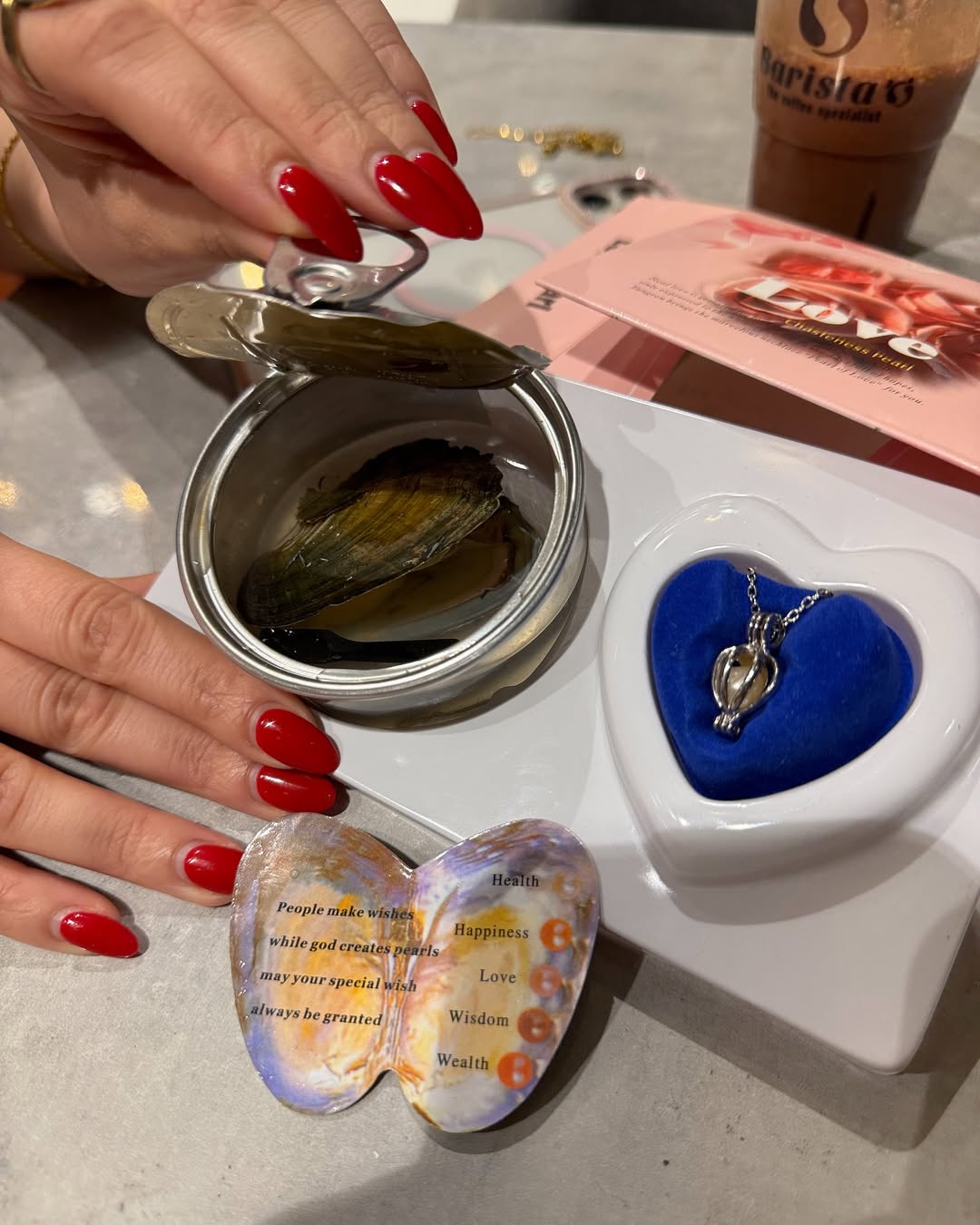 💎قلادة اللؤلؤة الطبيعية